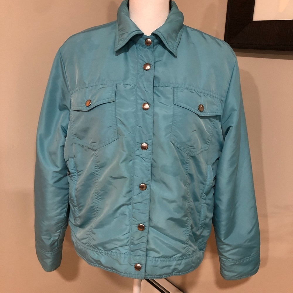 **Gap* Blue Button Down Jacket Coat Size L - image 2